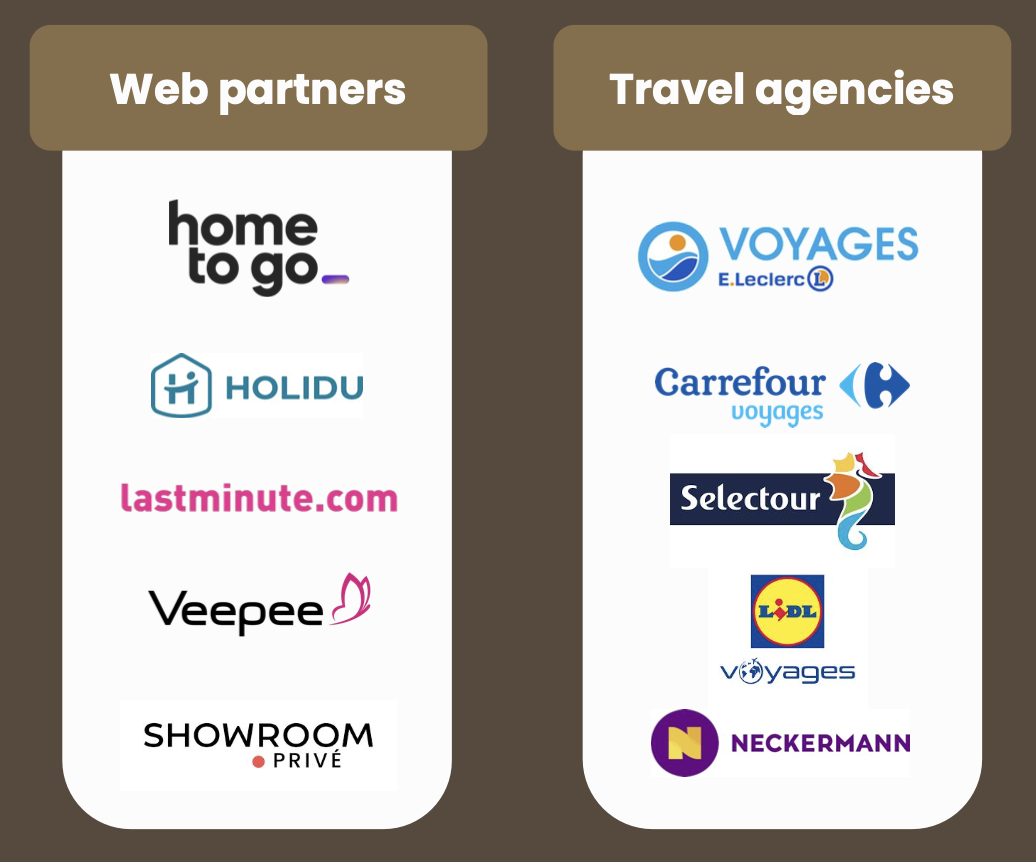 Web partners and Travel agencies